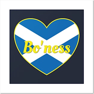 Bo'ness Scotland UK Scotland Flag Heart Posters and Art